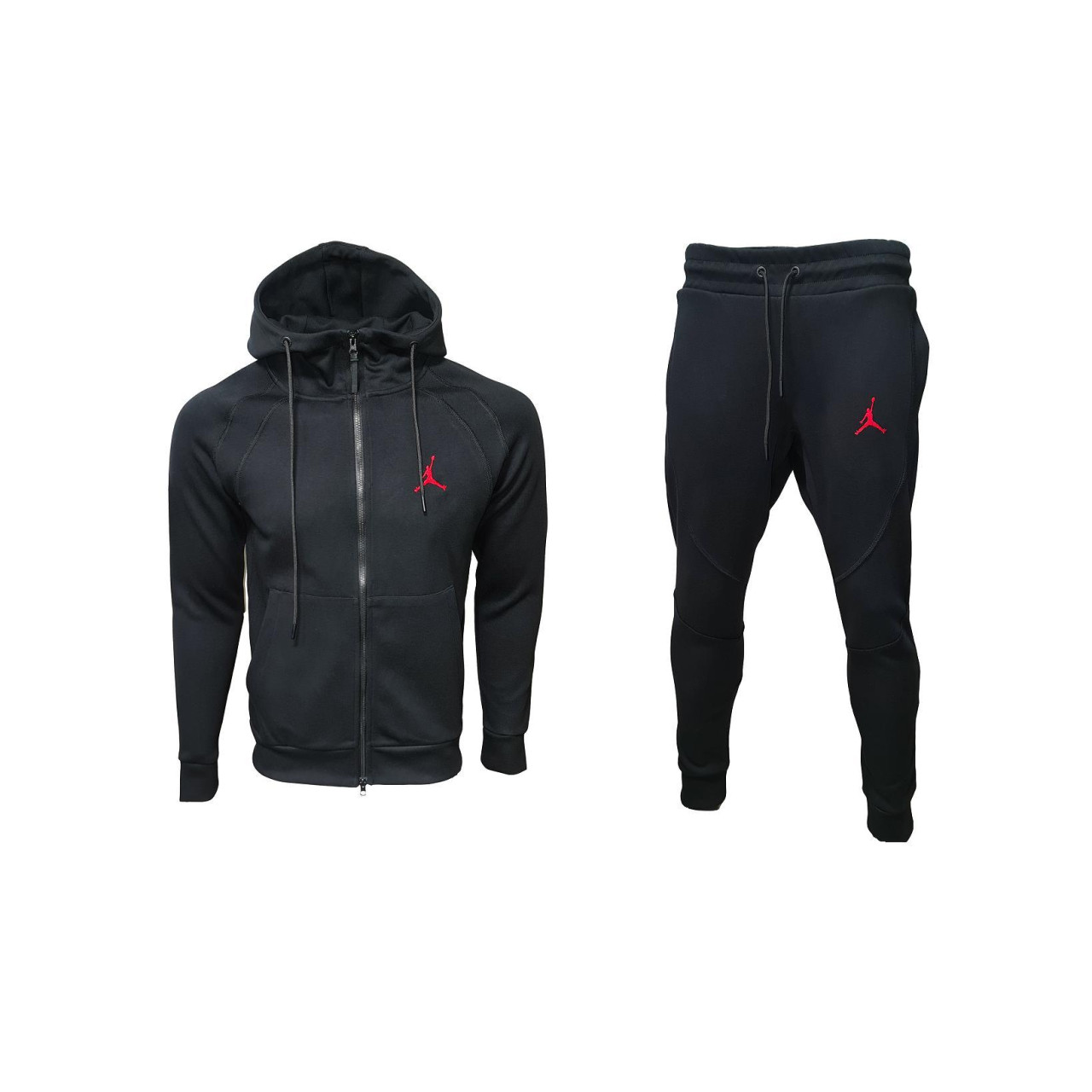 Black and cheap red jordan tracksuit